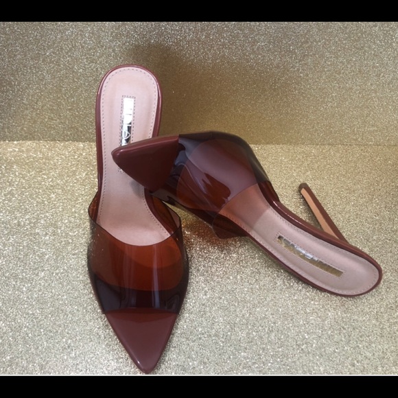 NWB Brown Transparent Heels - Picture 3 of 7